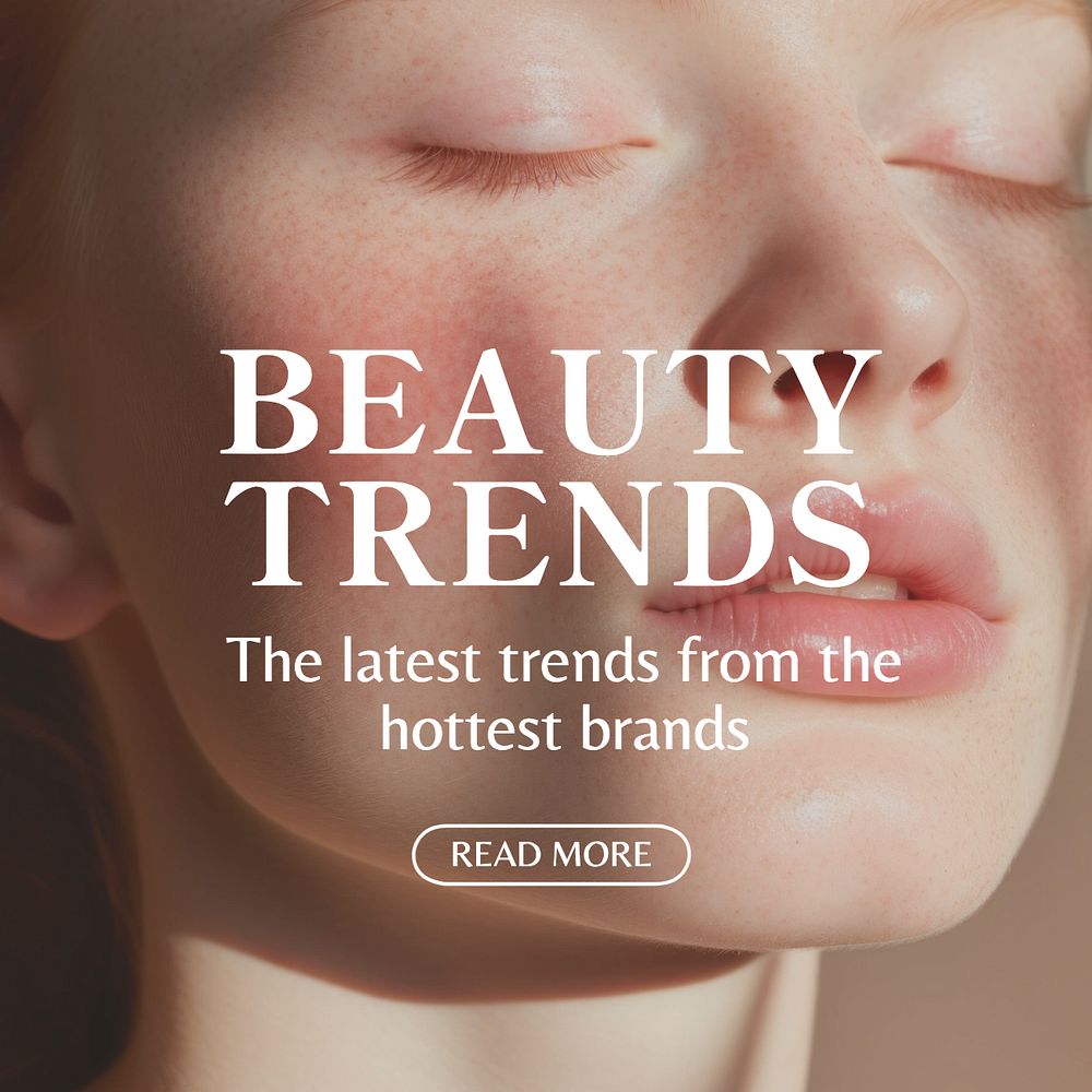 Beauty trends Instagram post template, editable text