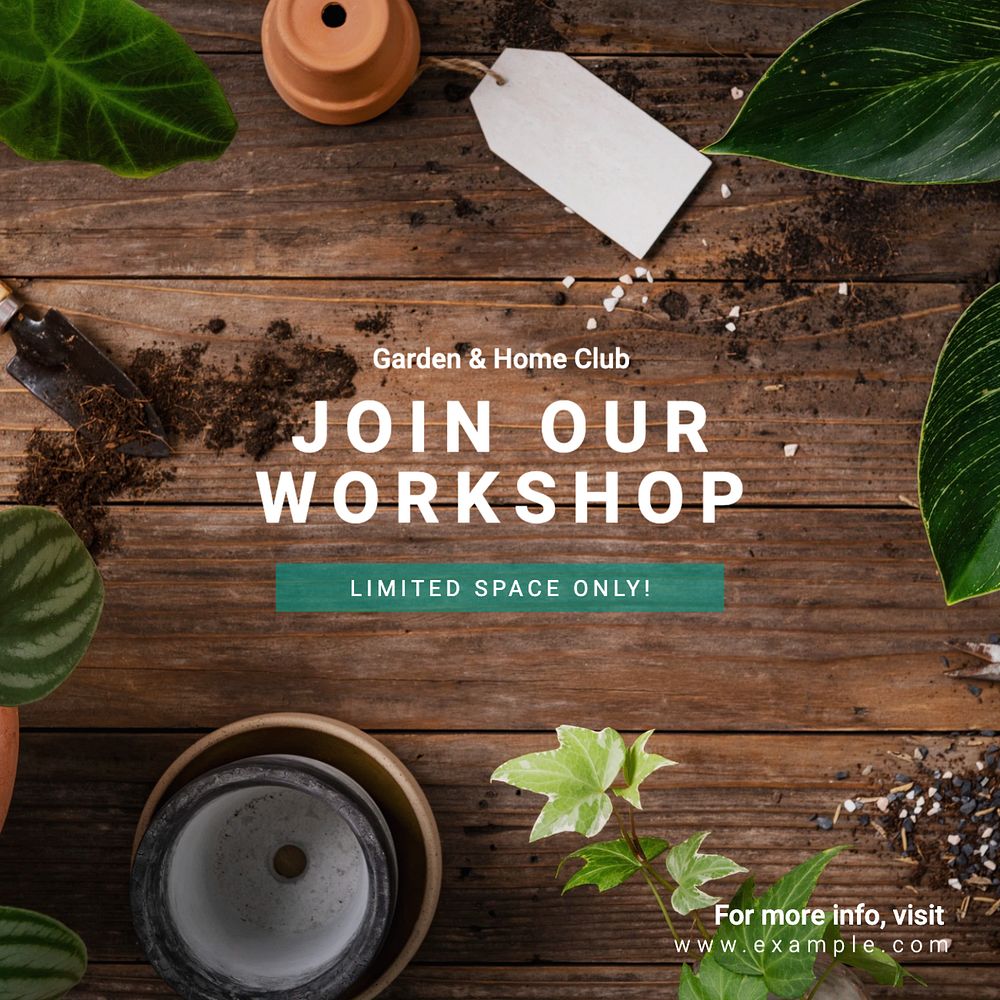 Workshop Instagram post template