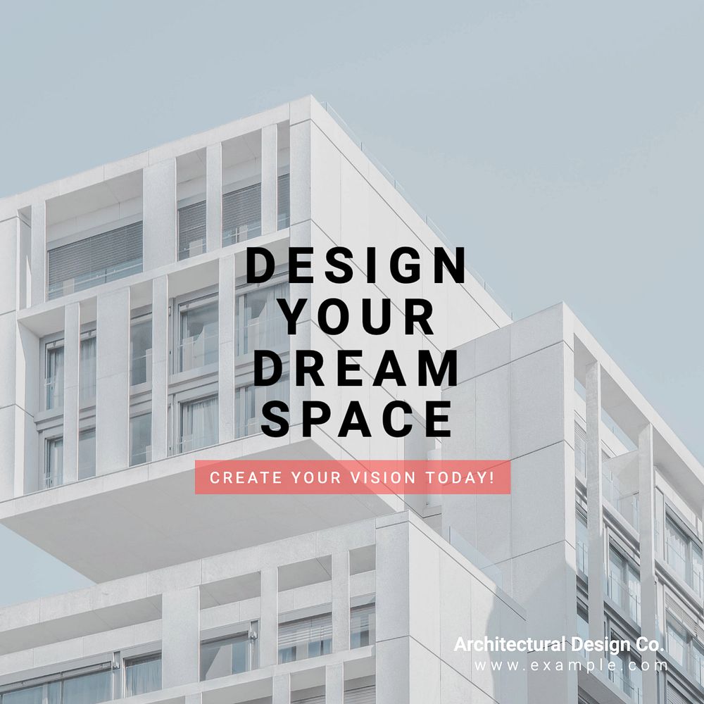 Architectural design Instagram post template