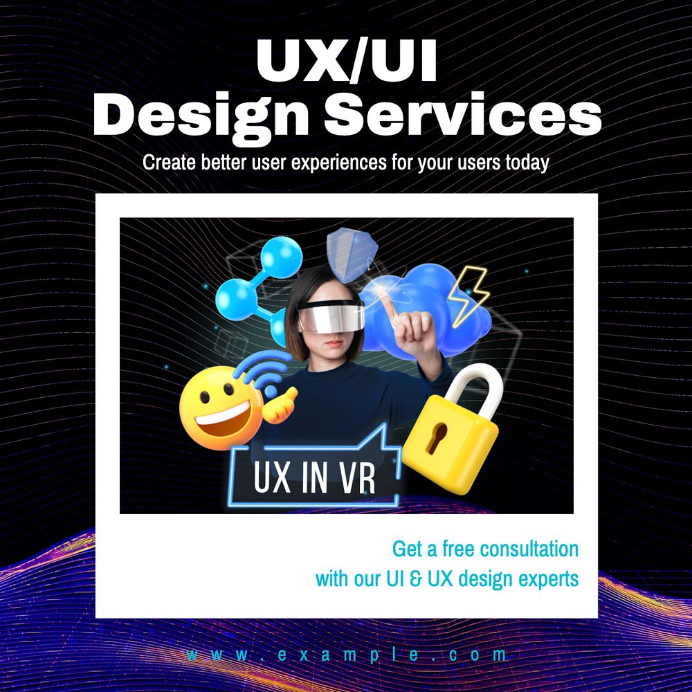 UX/UI Design Instagram post template