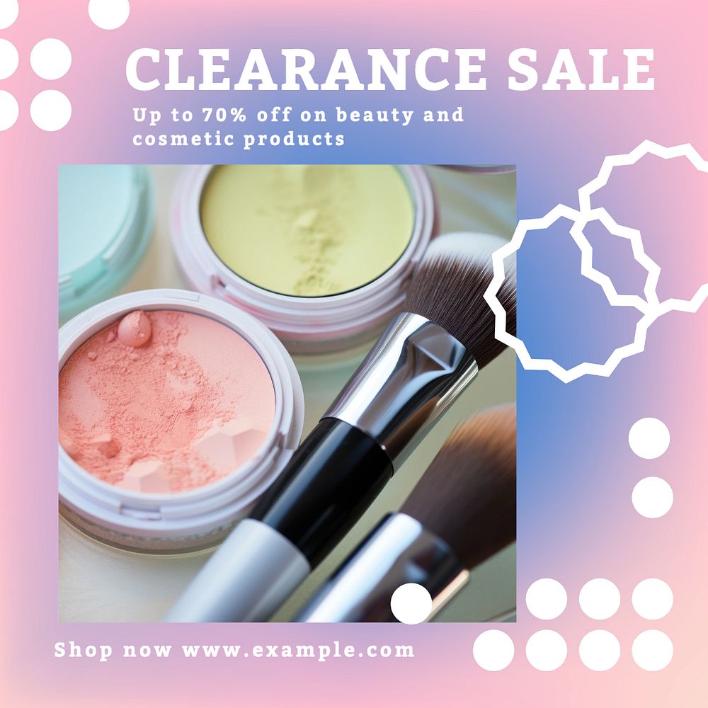 Clearance sale Instagram post template