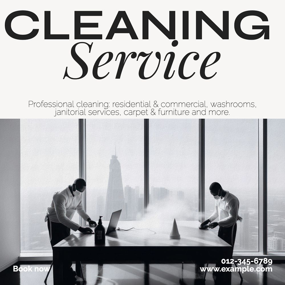 Cleaning service Instagram post template