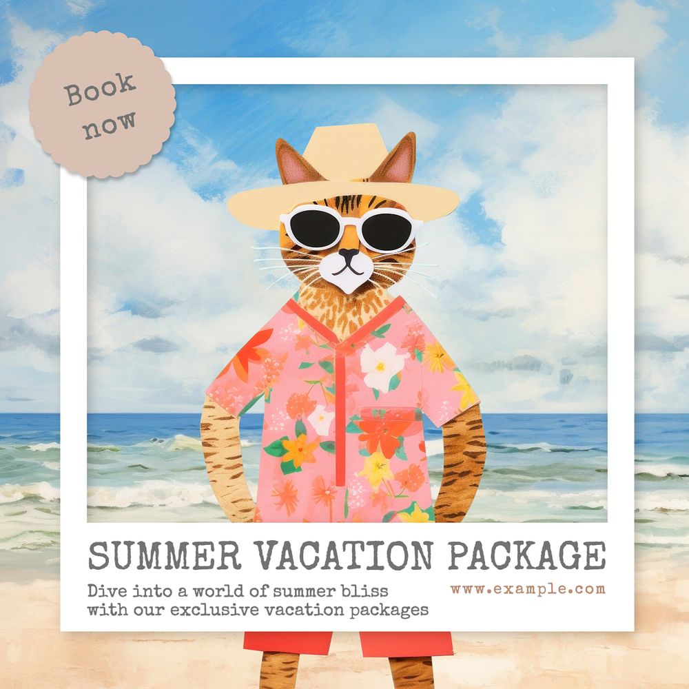 Vacation package Instagram post template