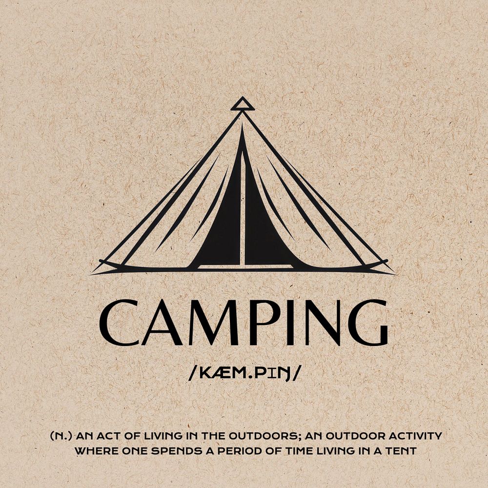 Camping Instagram post template