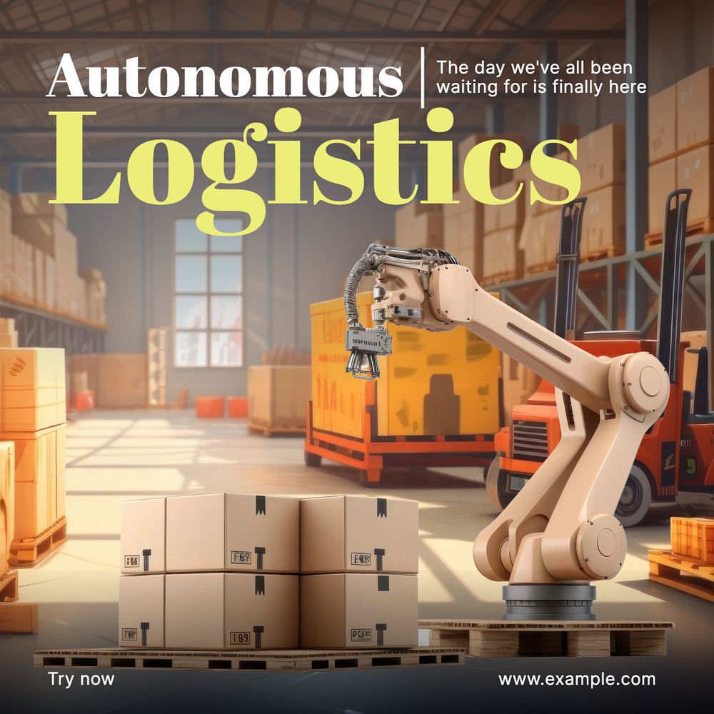 Autonomous logistics Instagram post template