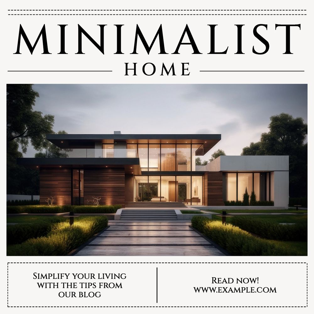 Minimalist home Instagram post template