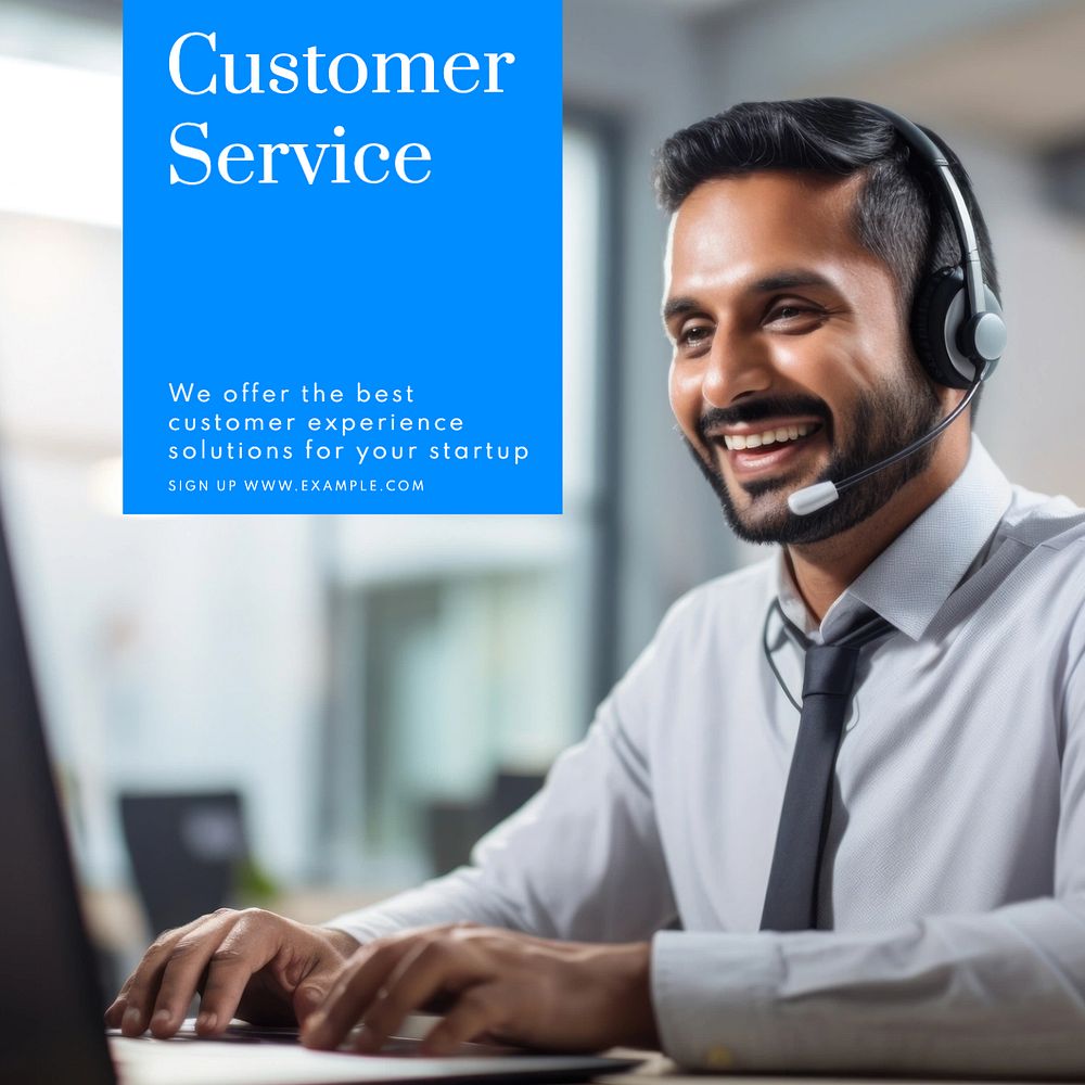 Customer service Instagram post template