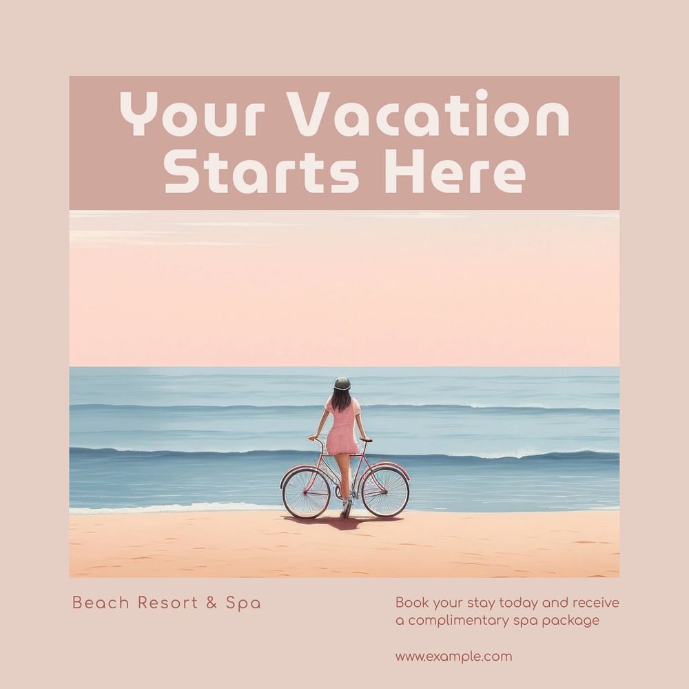 Your vacation Instagram post template