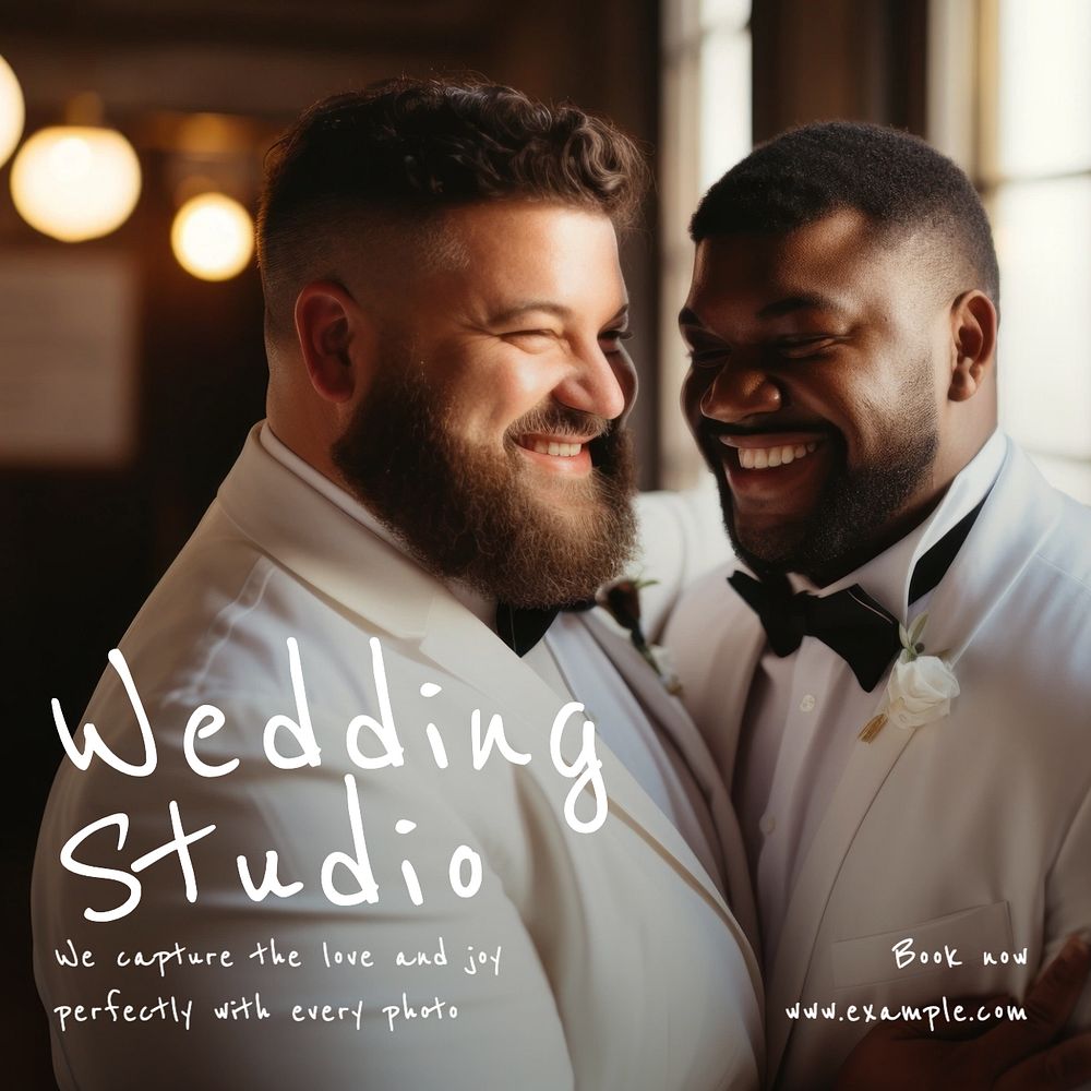 Wedding studio Instagram post template