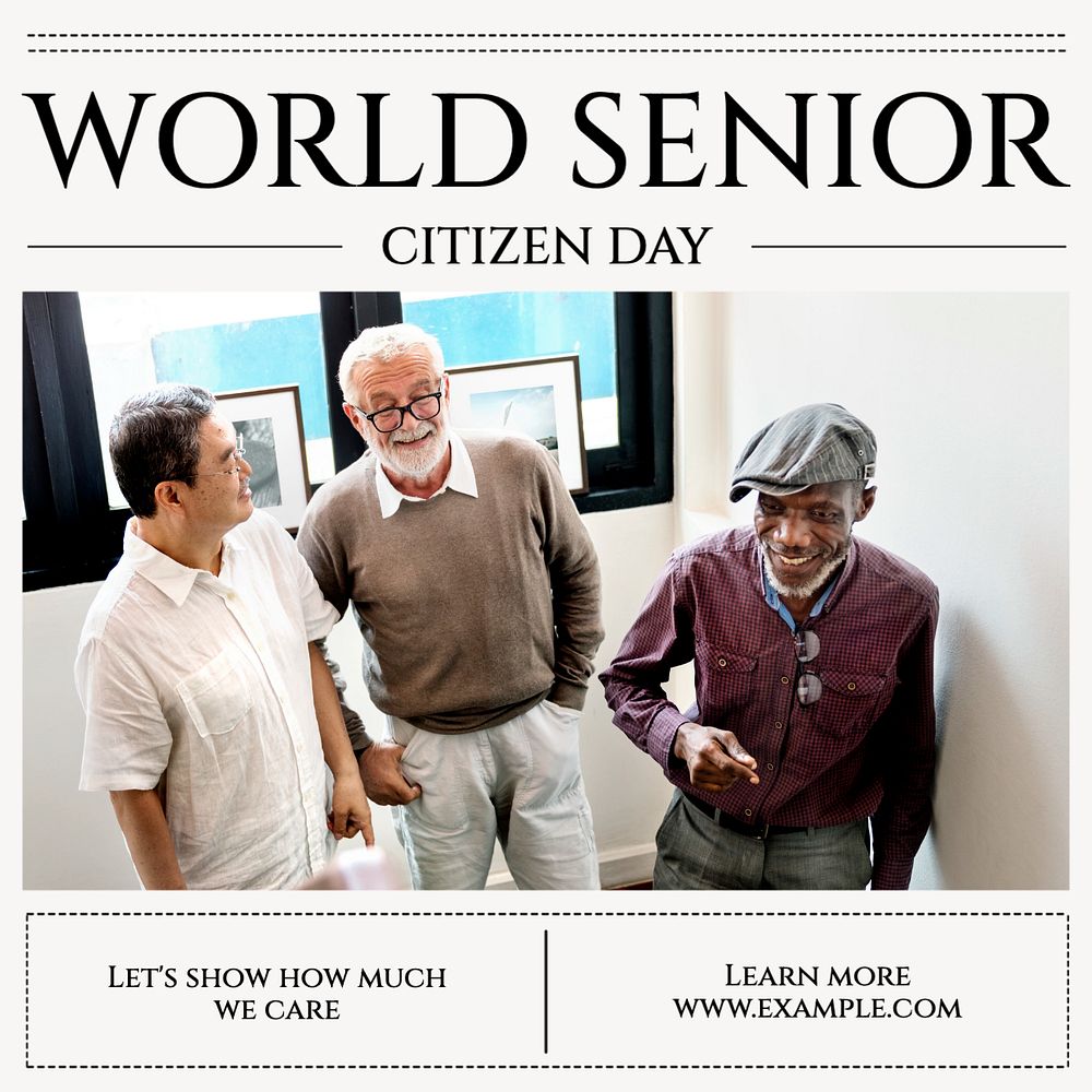 Senior citizen day Instagram post template