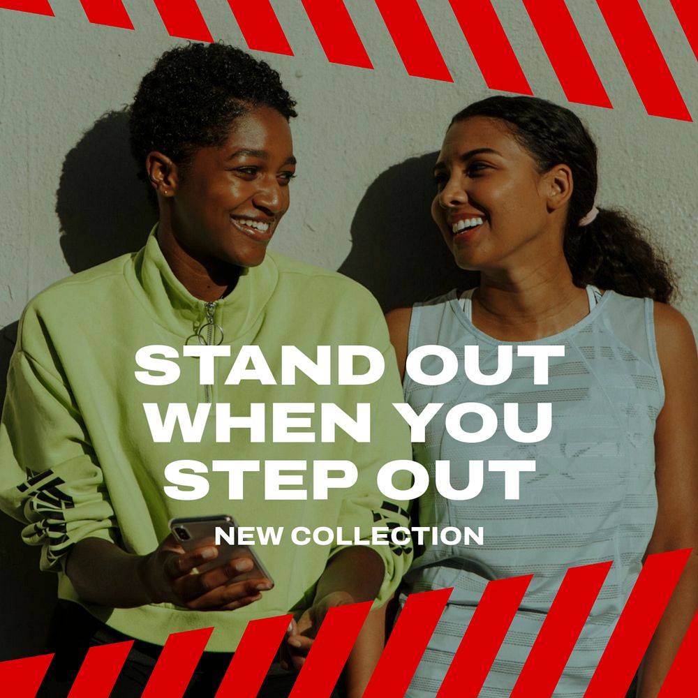 Editable instagram post for new sportswear collection