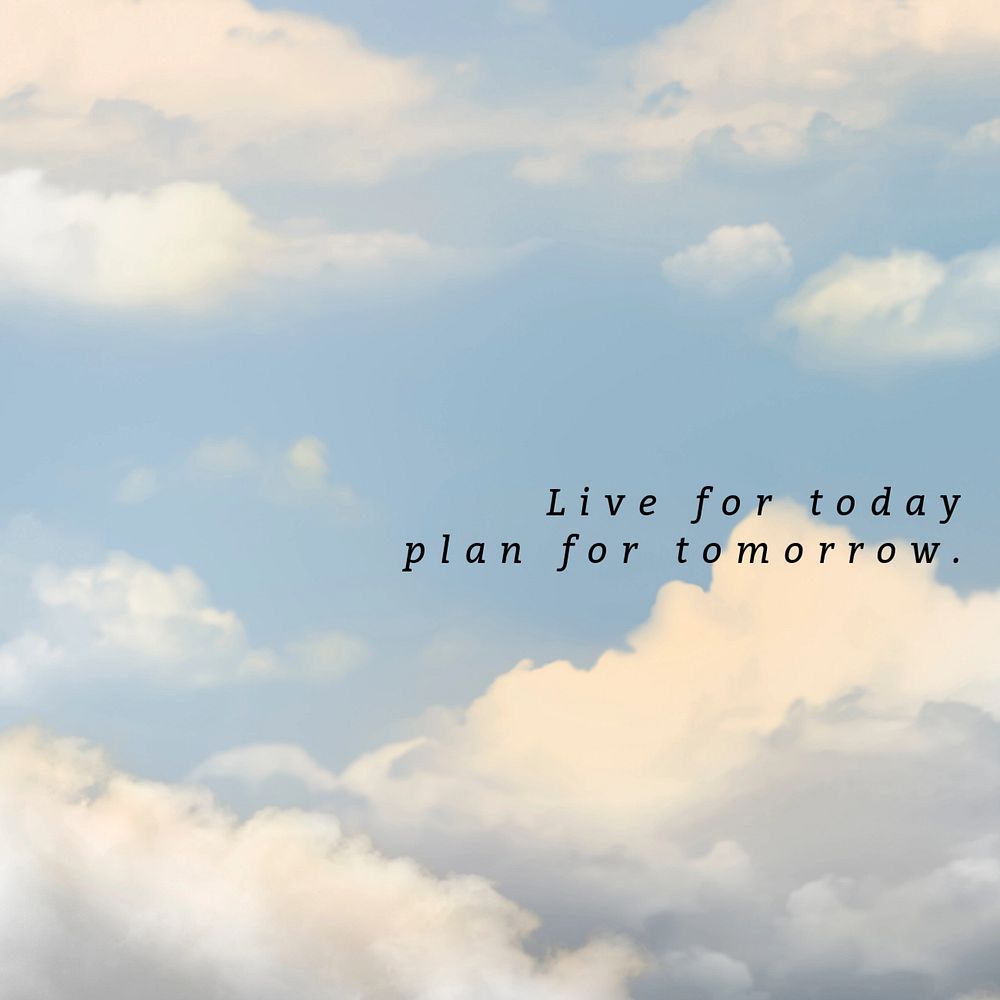 Quote sky Instagram post template, cloud design