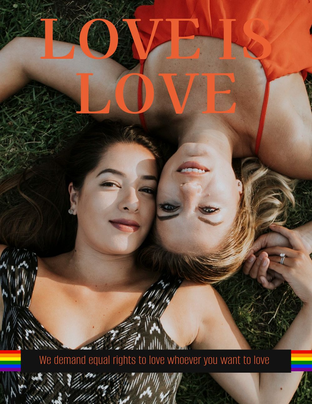 LGBTQ love flyer editable template, Pride Month celebration
