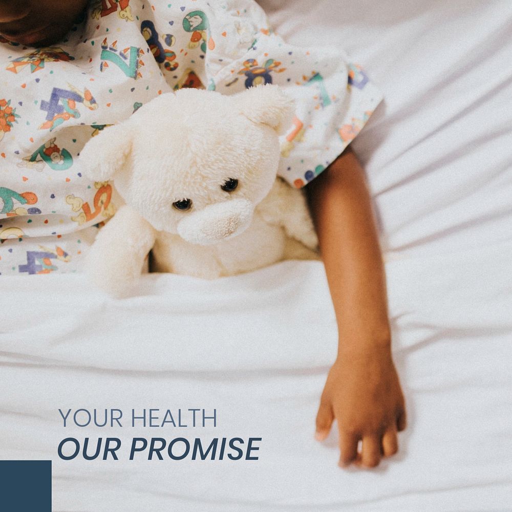 Medical, Pediatrics Instagram post template, hospital ad
