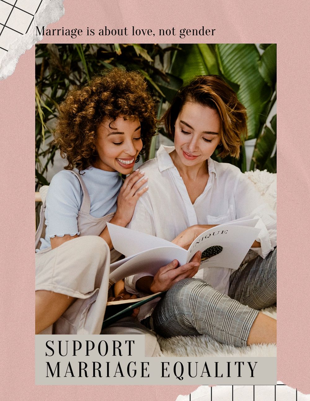 Support marriage equality flyer template, Pride Month celebration