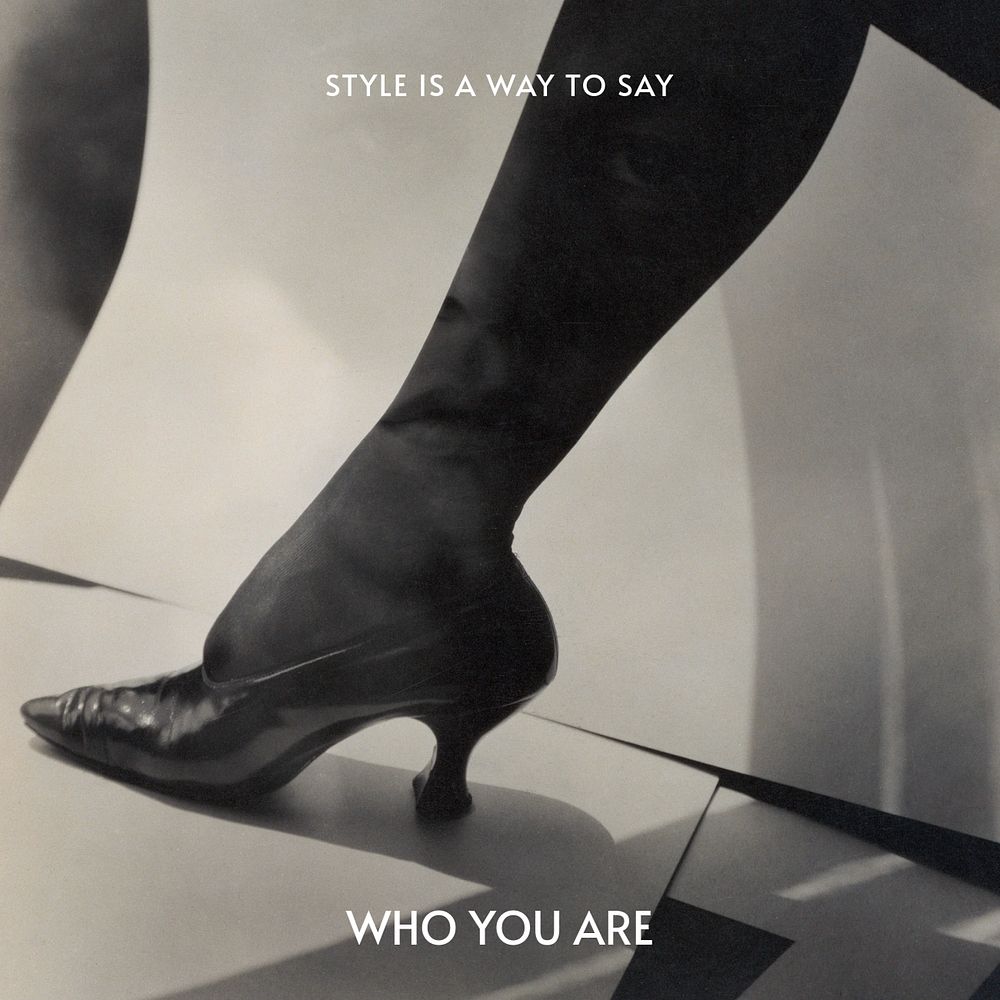 Business fashion Instagram post template, woman in high heels photo