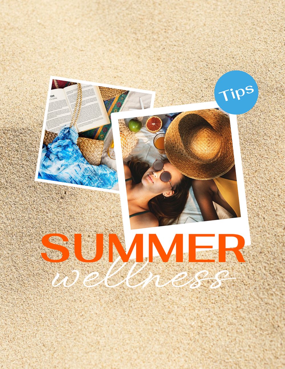 Summer vacation flyer template, editable design