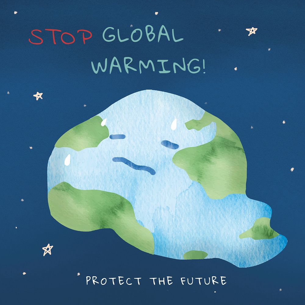 Stop global warming Facebook post template