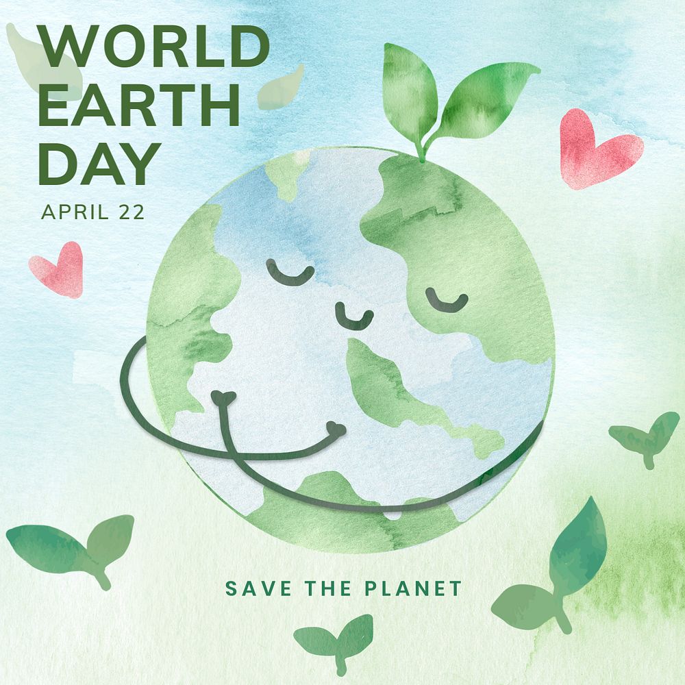 World earth day Instagram post template