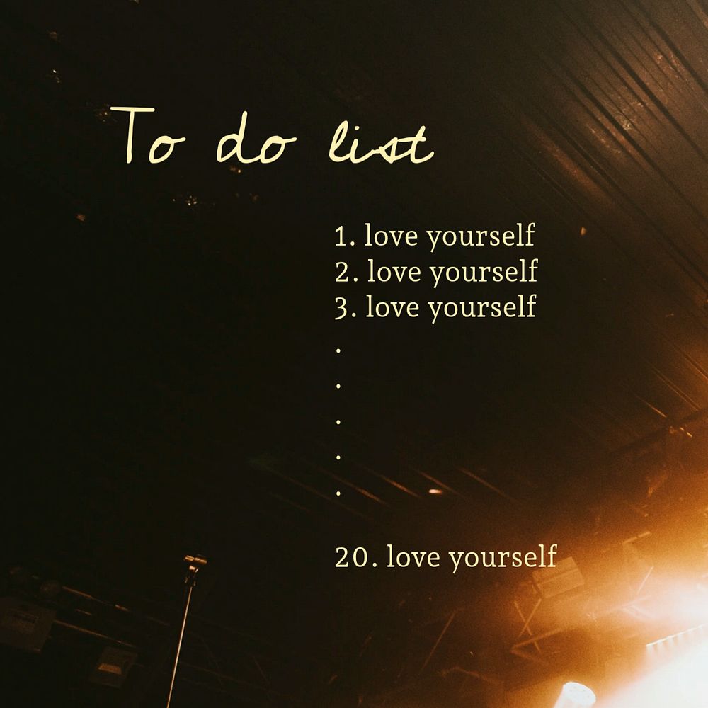 Aesthetic light Instagram post template, to do list text
