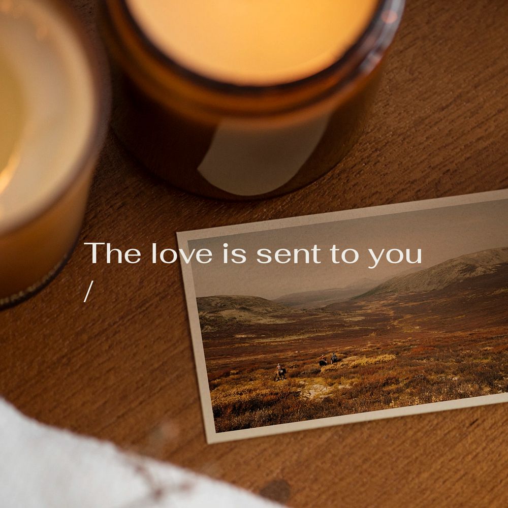 Romantic quote Instagram post template, editable design