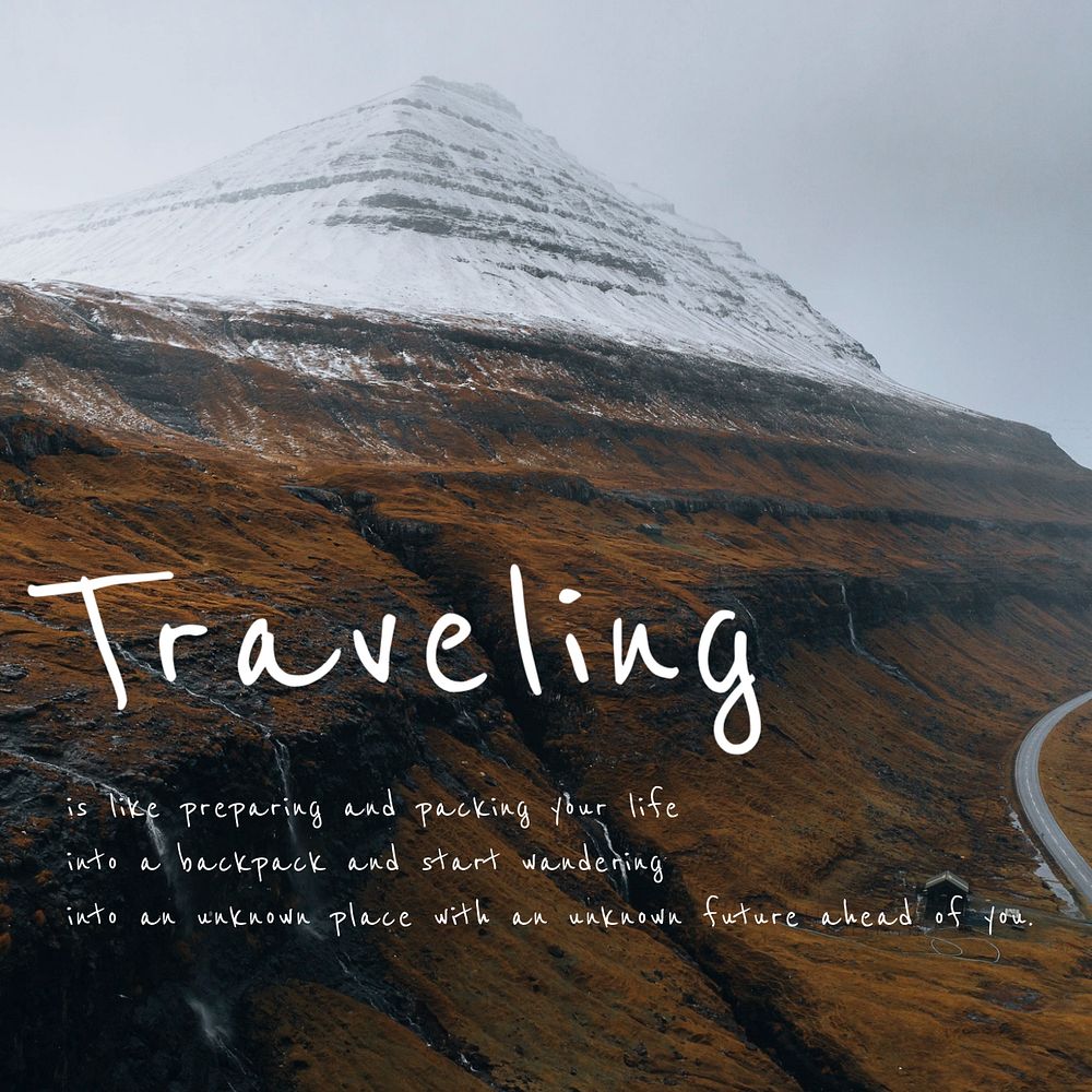 Travel Instagram ad template, editable design 