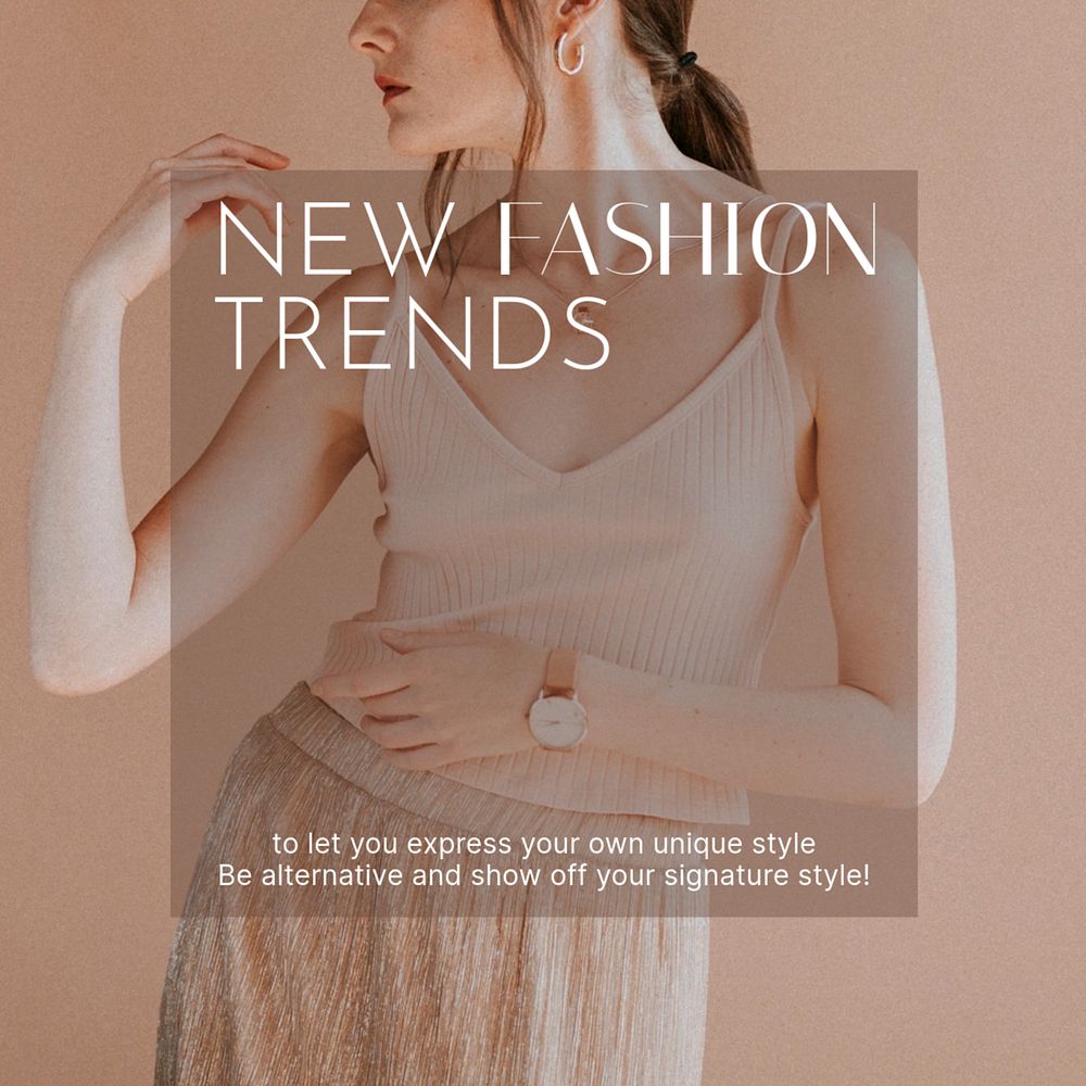 Fashion aesthetic Instagram post template, shopping ad