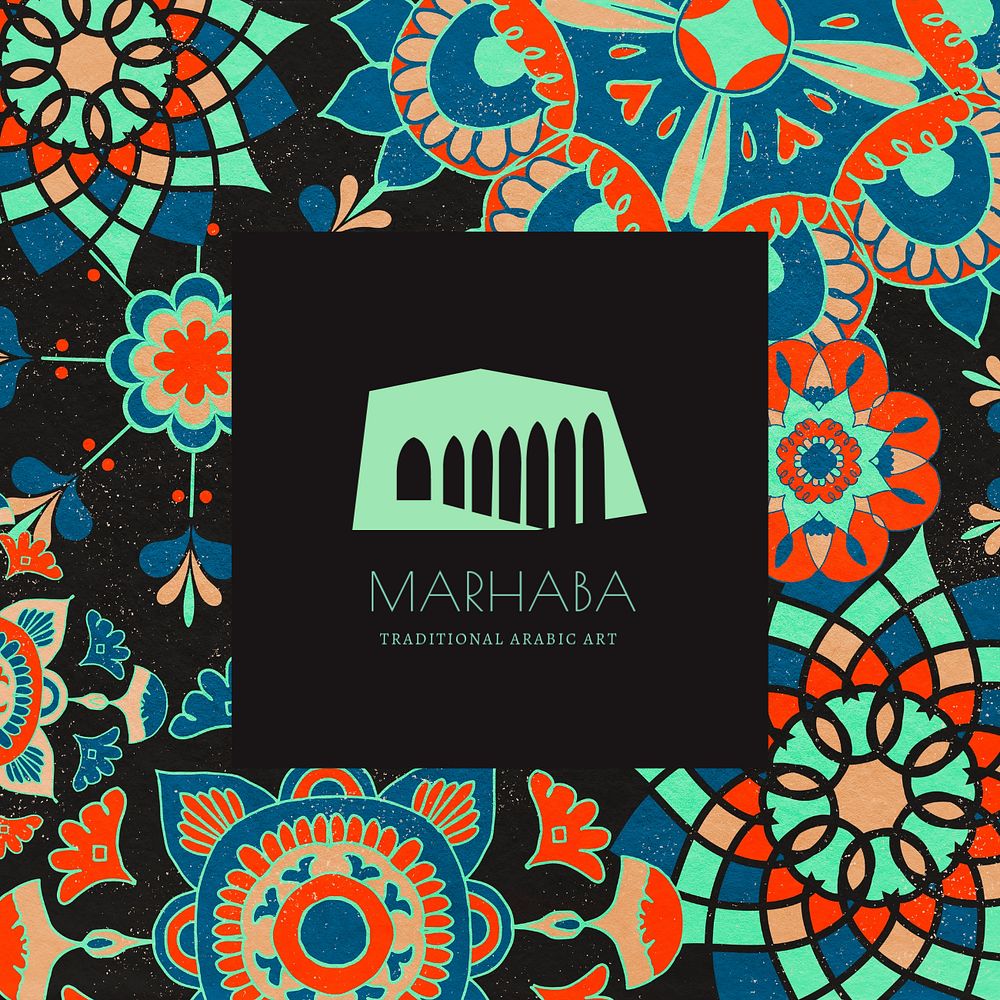 Customizable Facebook post template, Mandala design