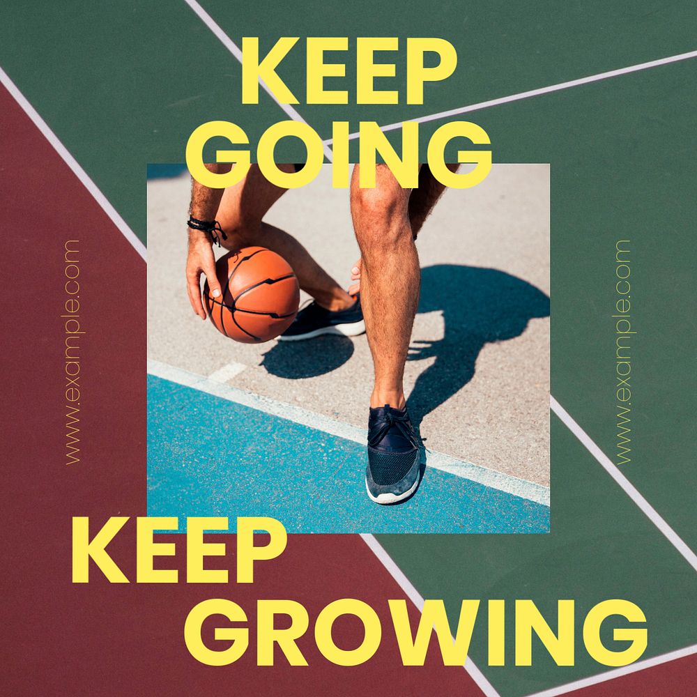 Sport shop Instagram post template, editable design