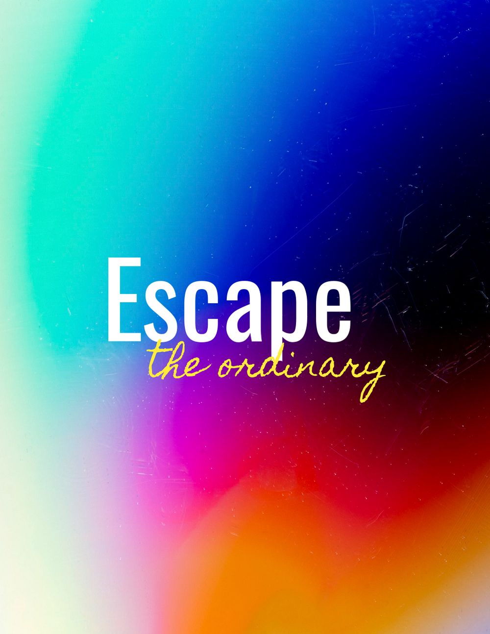 Escape ordinary editable flyer template, gradient design 
