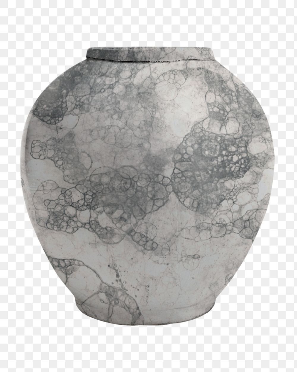 Large vase mockup, bubble art design