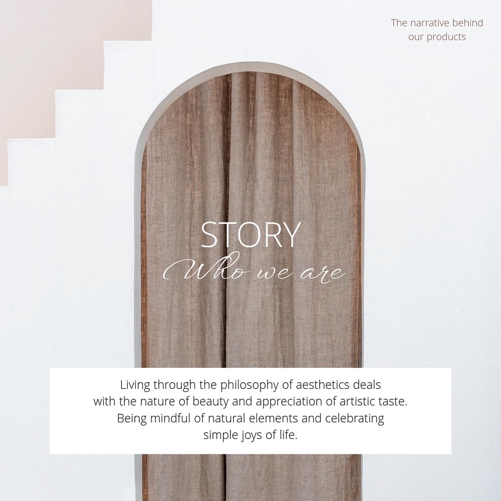 Interior aesthetic Instagram post template