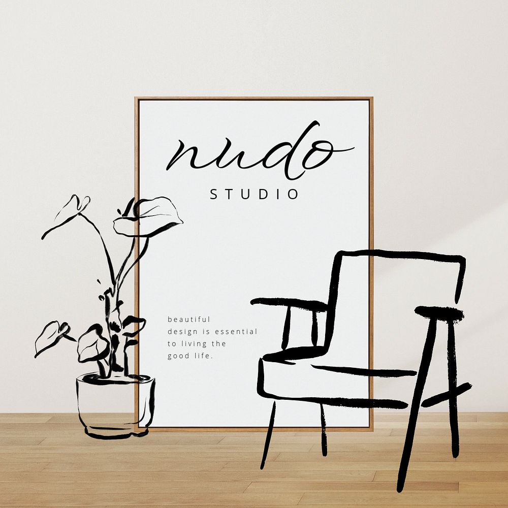 Interior aesthetic Instagram post template