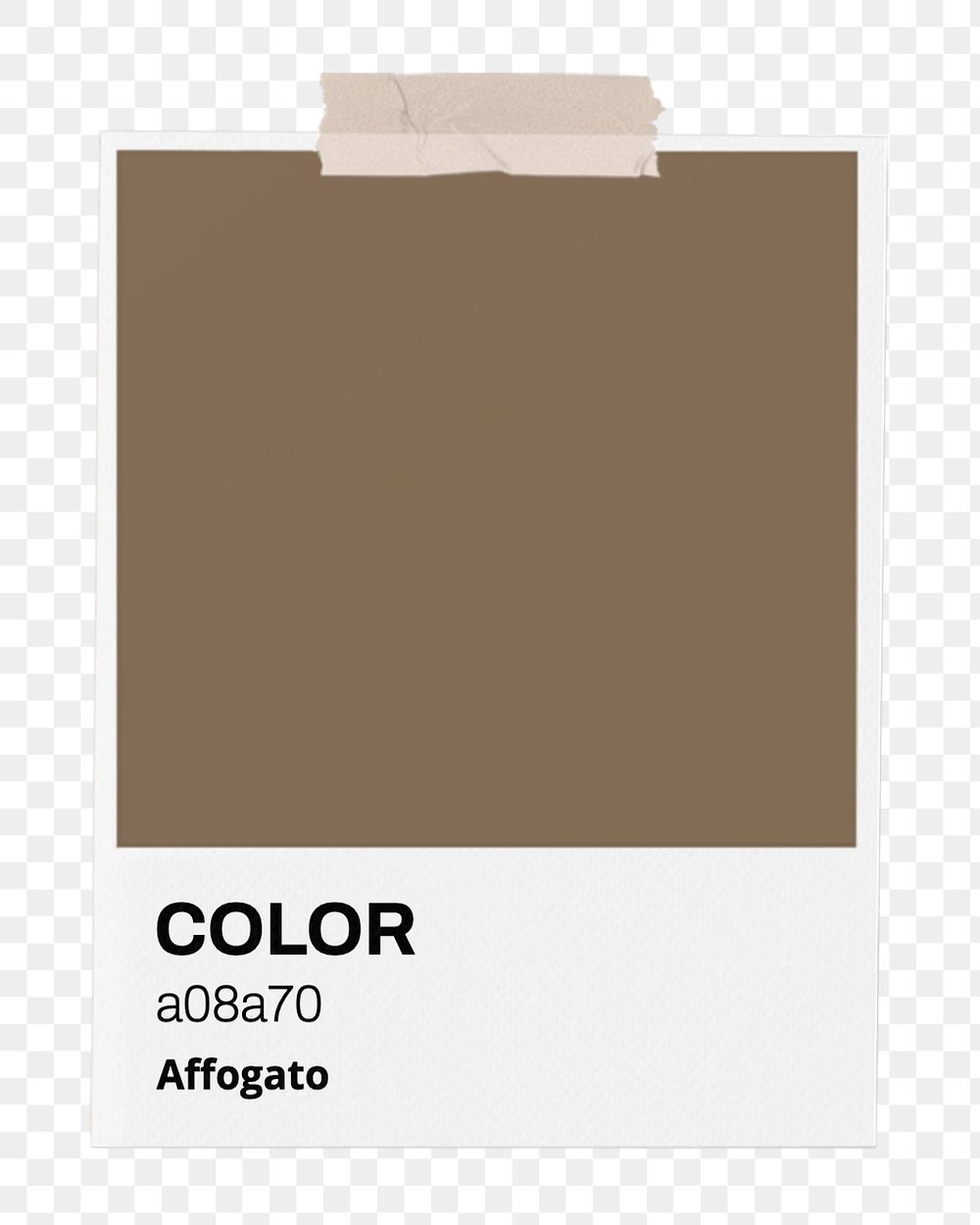 Affogato brown color chart png editable mockup element