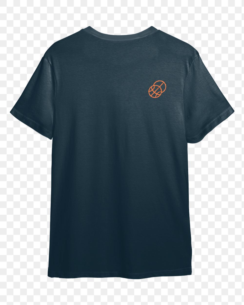 Black t-shirt mockup element, casual apparel