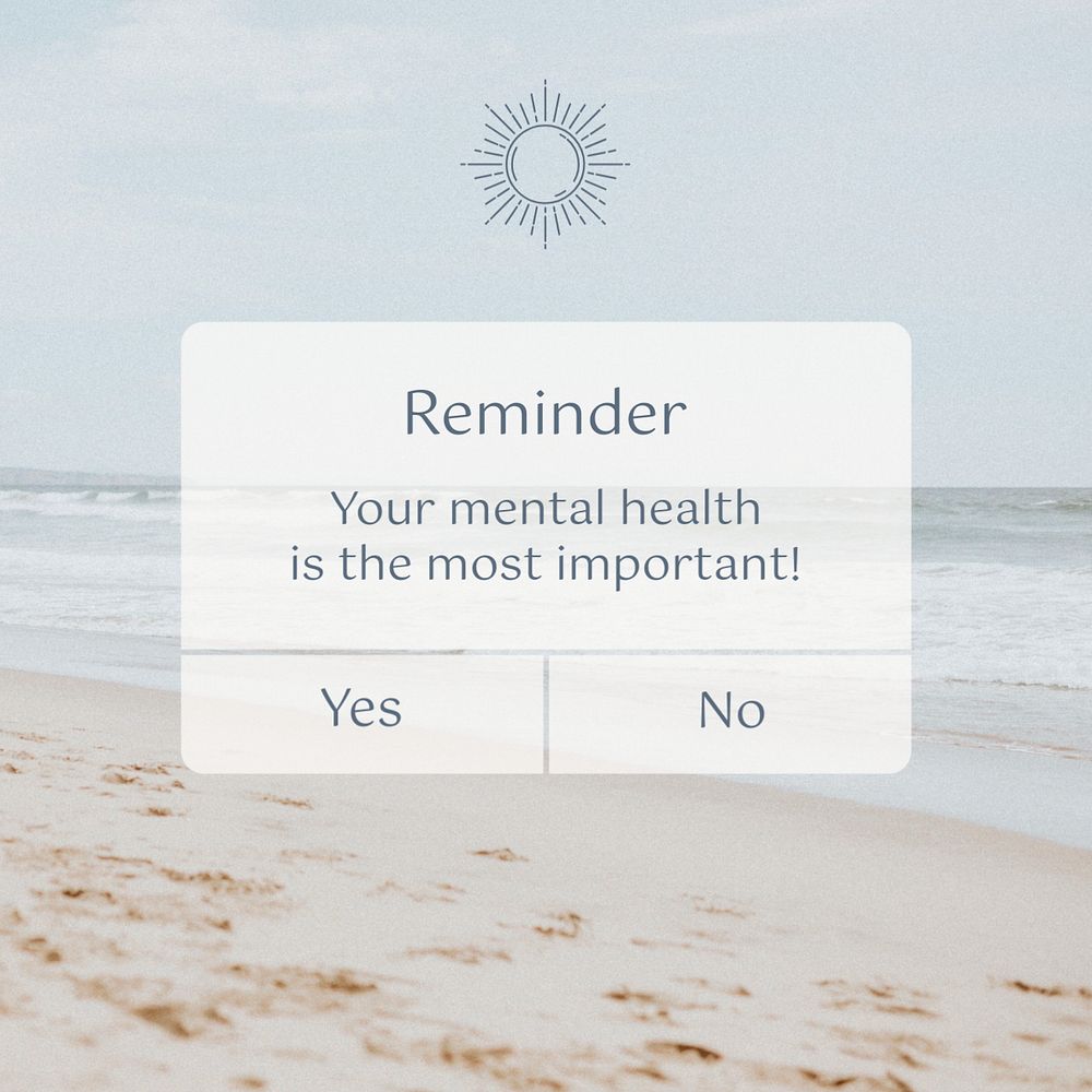 Summer beach Facebook post template, editable text
