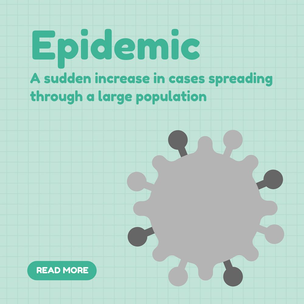 Epidemic Instagram post template, medical design
