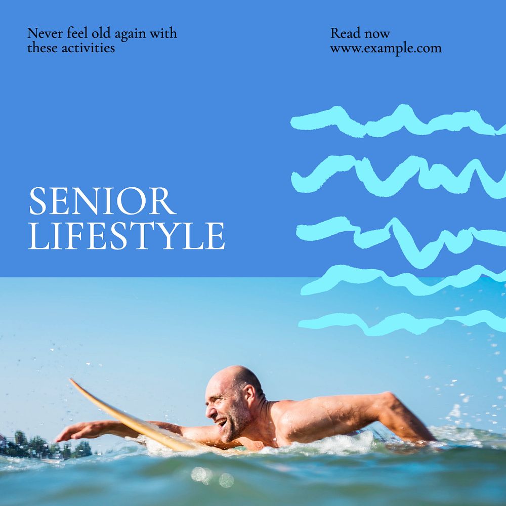 Senior lifestyle Instagram post template