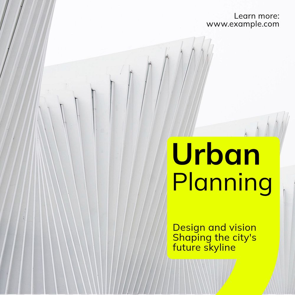 Urban planning Instagram post template, editable text