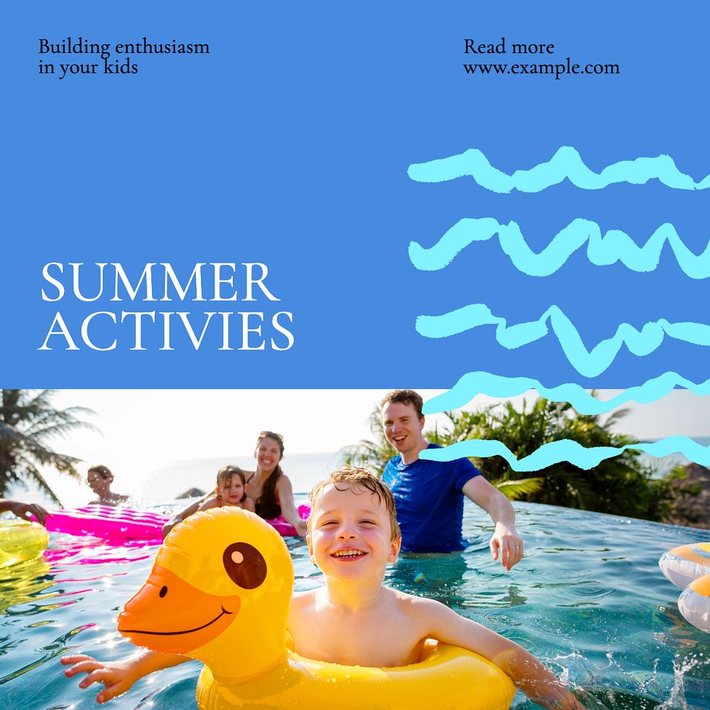 Summer activities Instagram post template