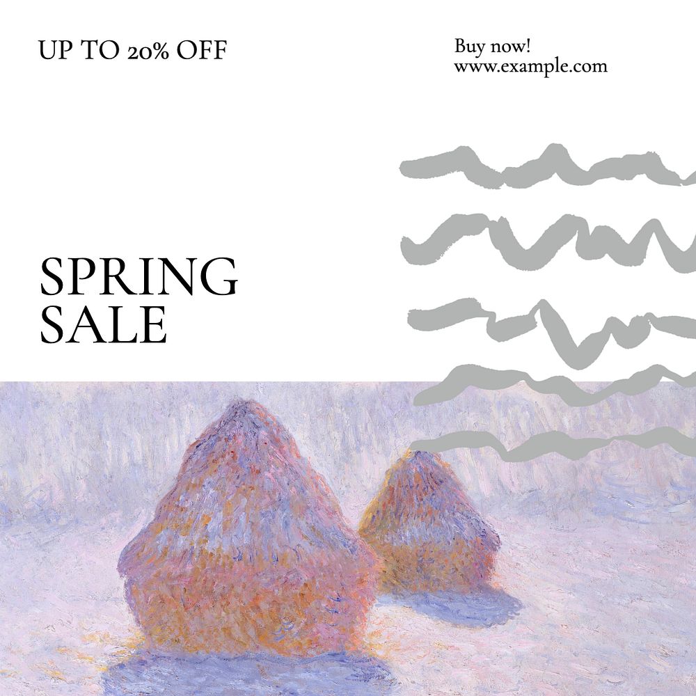 Spring sale Instagram post template