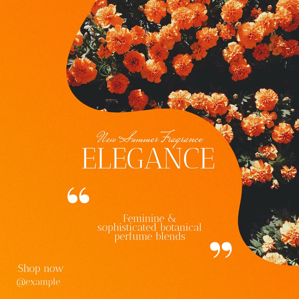 Summer fragrance Instagram post template, editable text