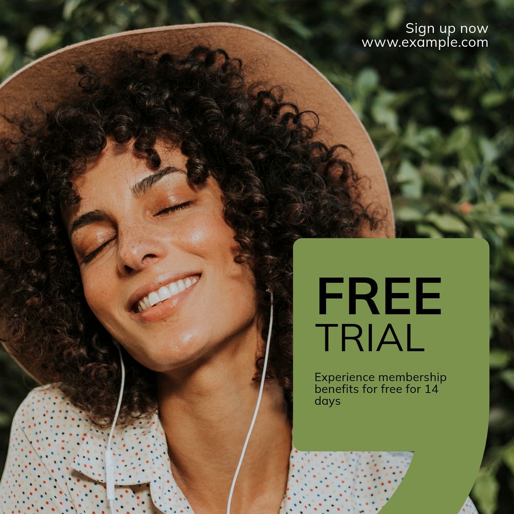 Free trial Instagram post template, editable design