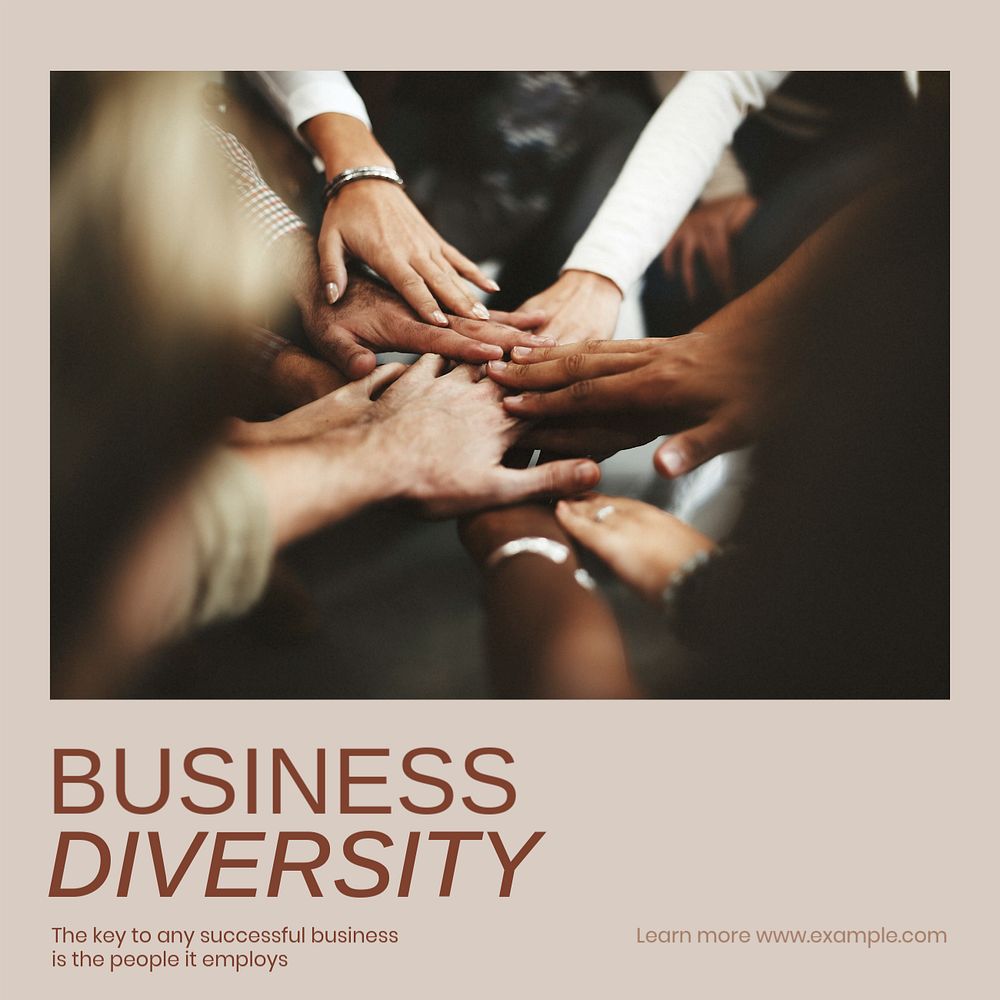 Business diversity Instagram post template, editable social media design