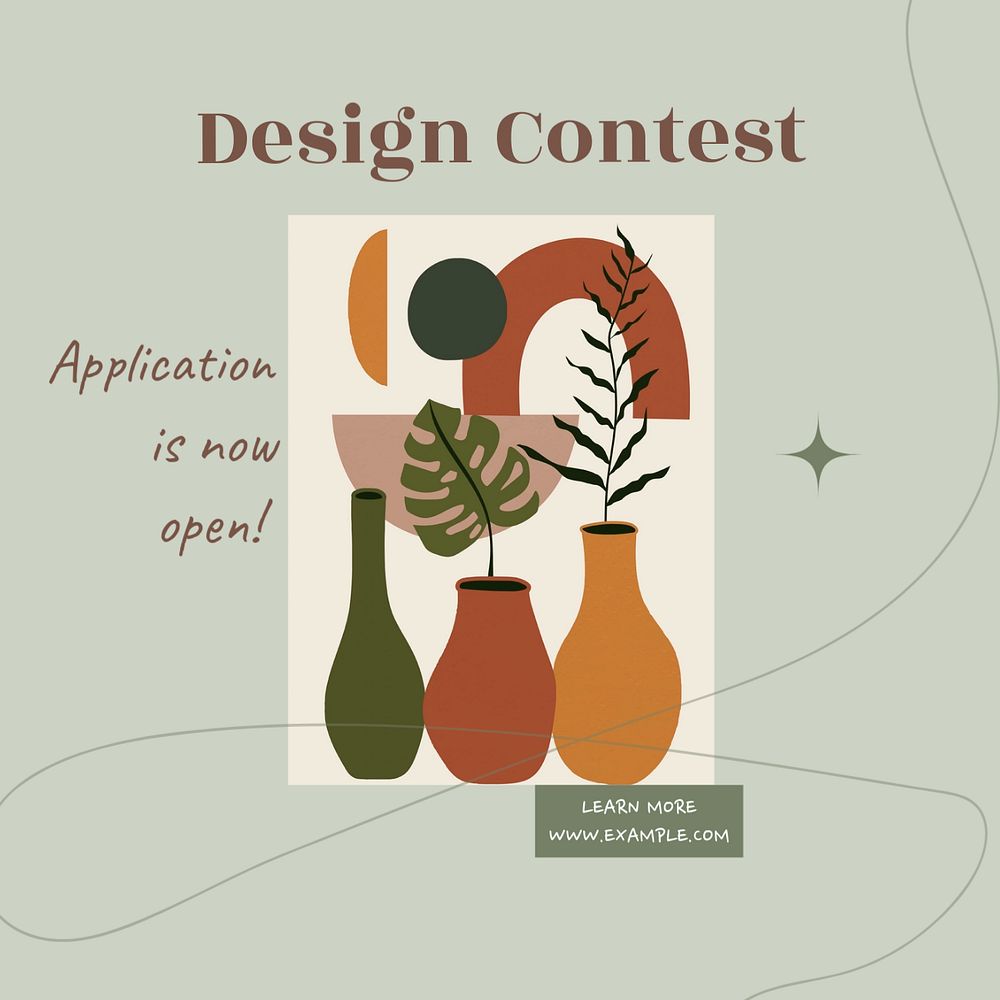 Design contest Instagram post template, editable social media ad