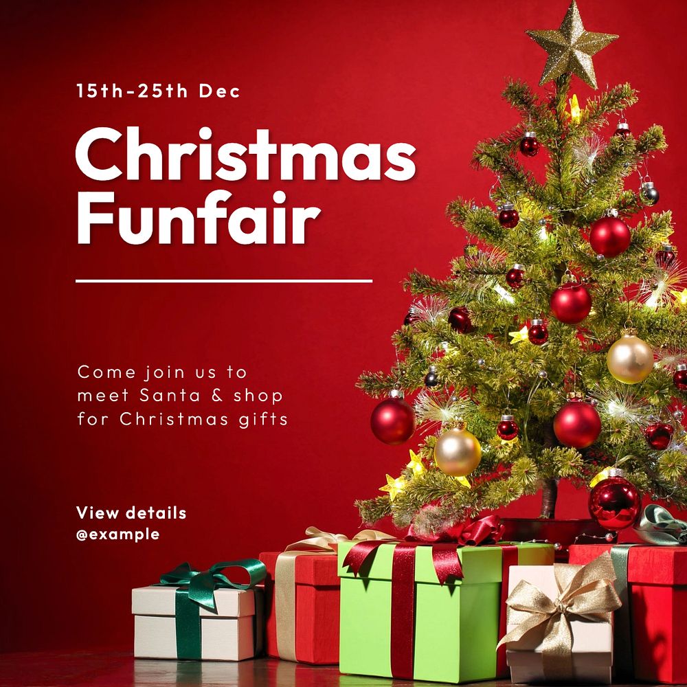 Christmas funfair Instagram post template