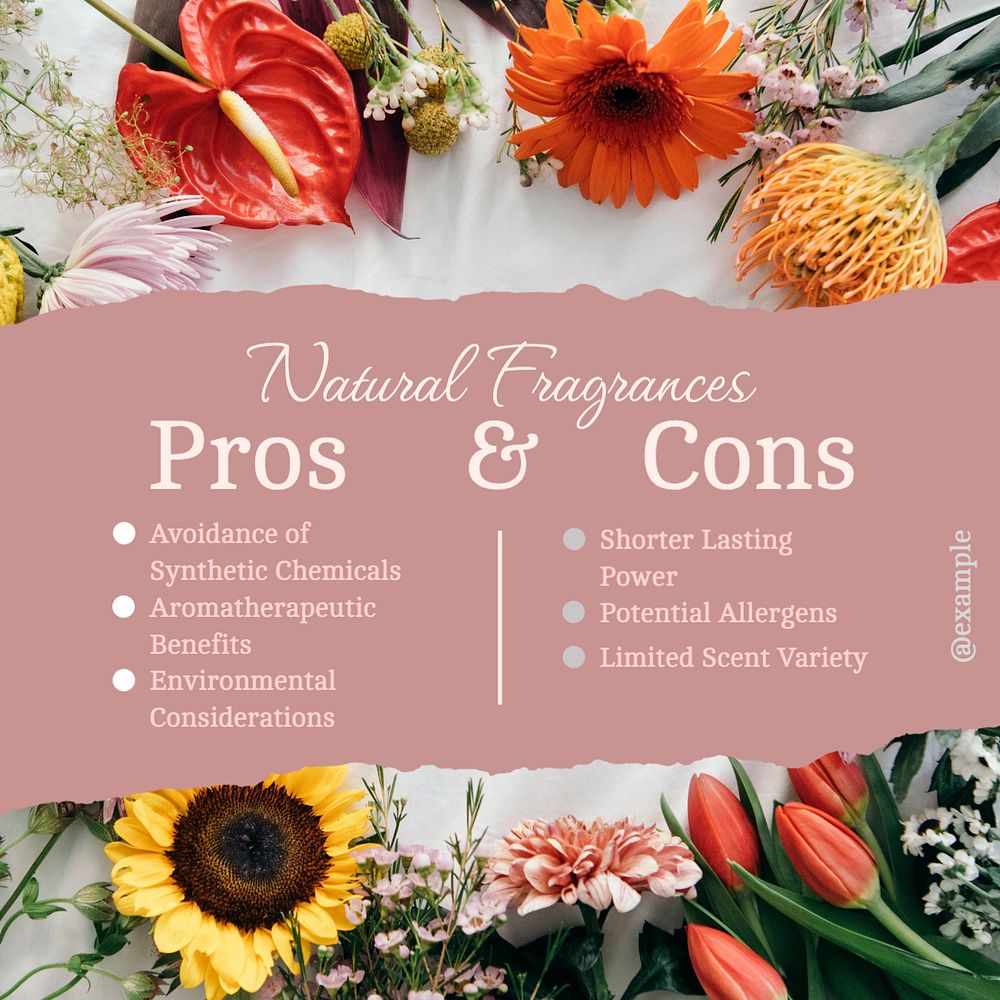 Natural fragrances Instagram post template