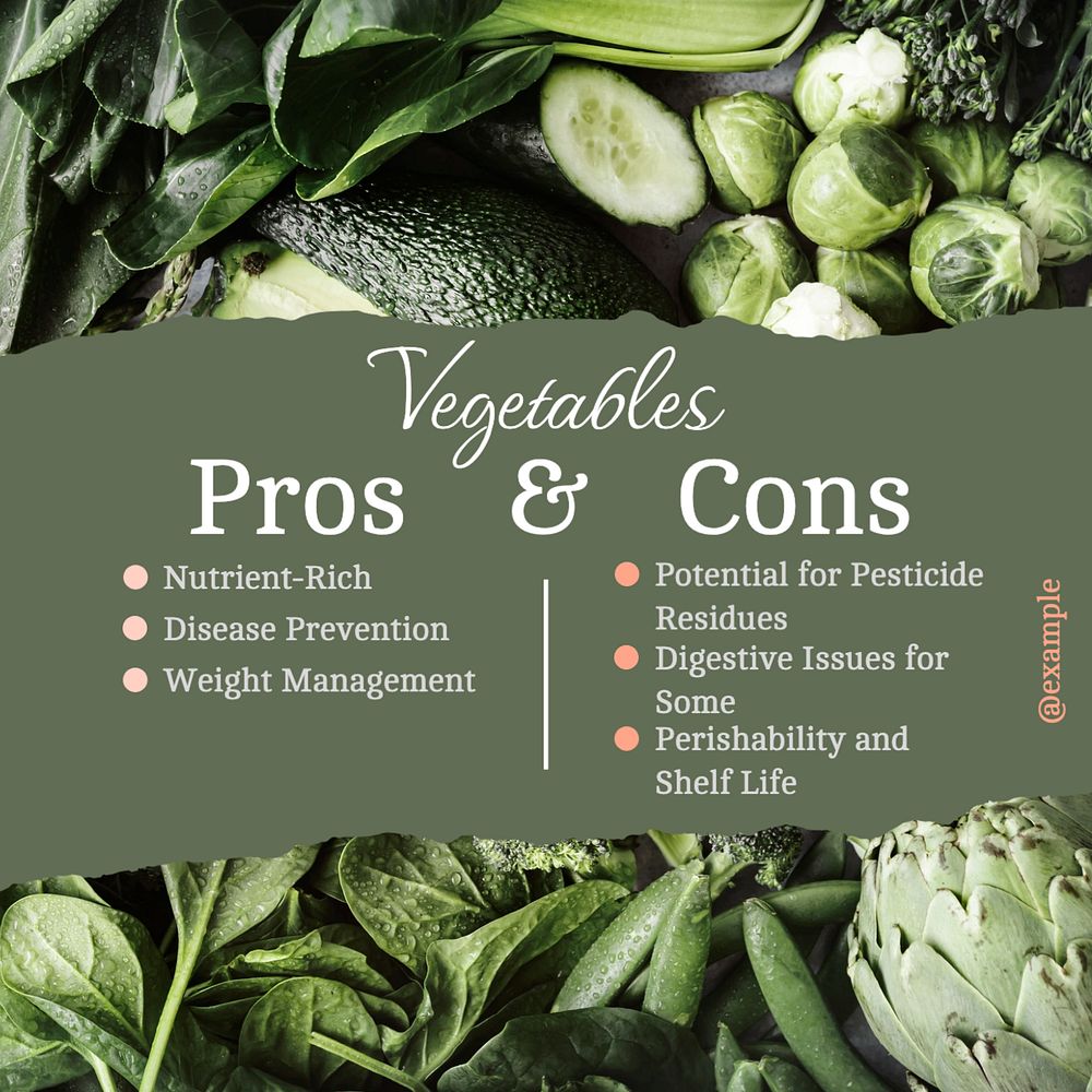 Vegetables Instagram post template