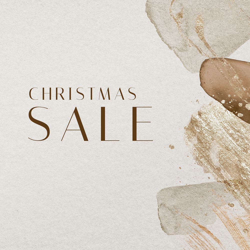 Christmas sale Instagram post template, editable text