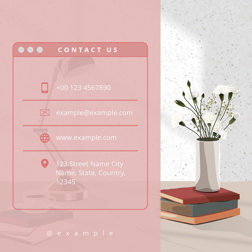 Contact us Instagram post template, editable design